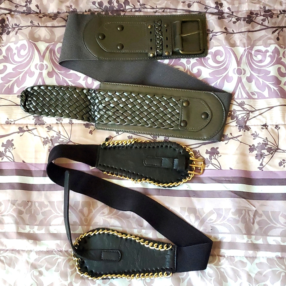 2 Stretchy waist belts - size S/M
